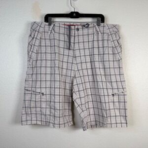 Air Jordan Shorts Mens 40R Gray White Plaid Casual Outdoors Basketball Jumpman